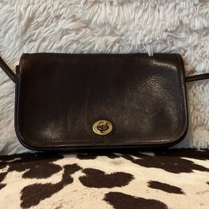 Coach brown Leather 9375 Crossbody Bag vintage 80’s like new